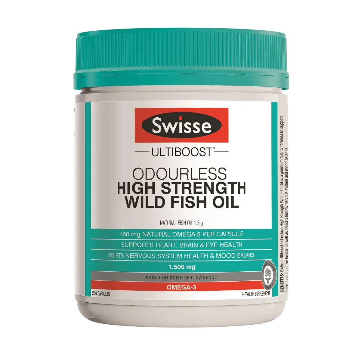 SWISSE無腥味高濃度野生魚油200