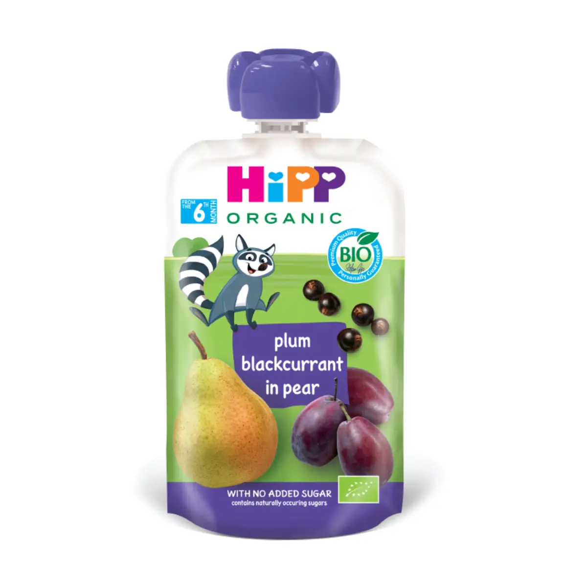 HiPP Plum Blackcurrant Pear (6 Months+) 100g (Random New/Old Package)