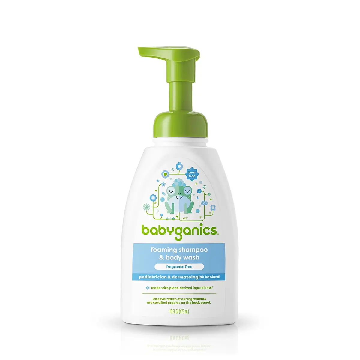 Babyganics foaming shampoo & body wash (Fragrance Free) 473ml