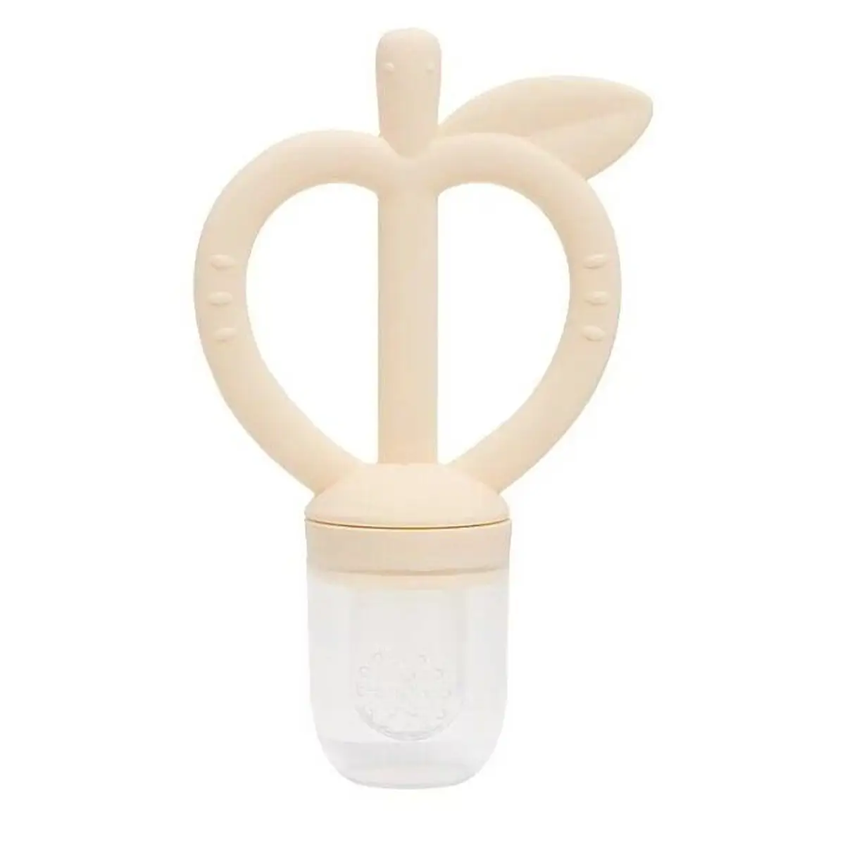 Moyuum Platinum Silicone Apple Baby Teether & Fruit Net Set (Yellow) 1 Set
