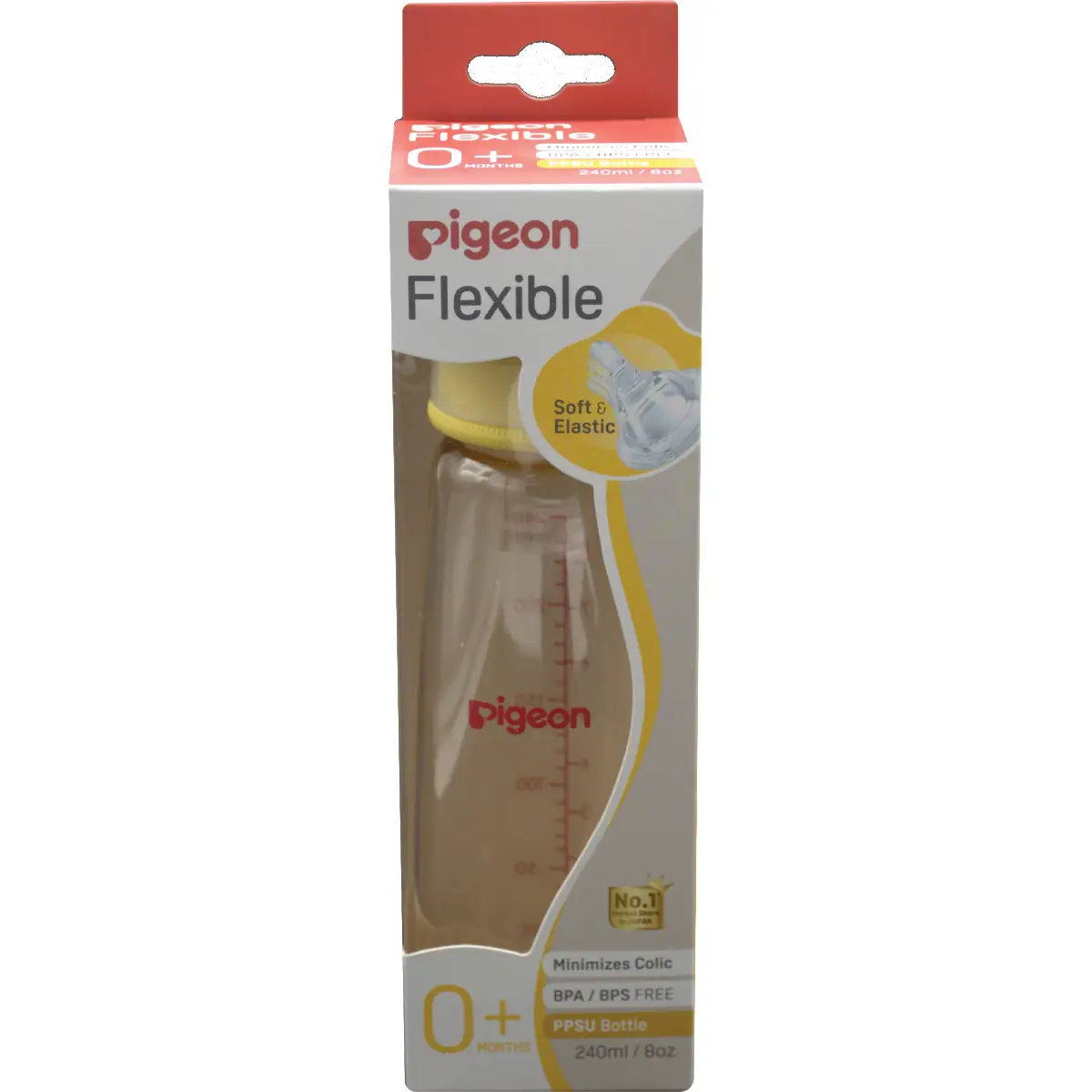 PIGEON PPSU Bottle, w/Peristaltic Nipple, 240ml