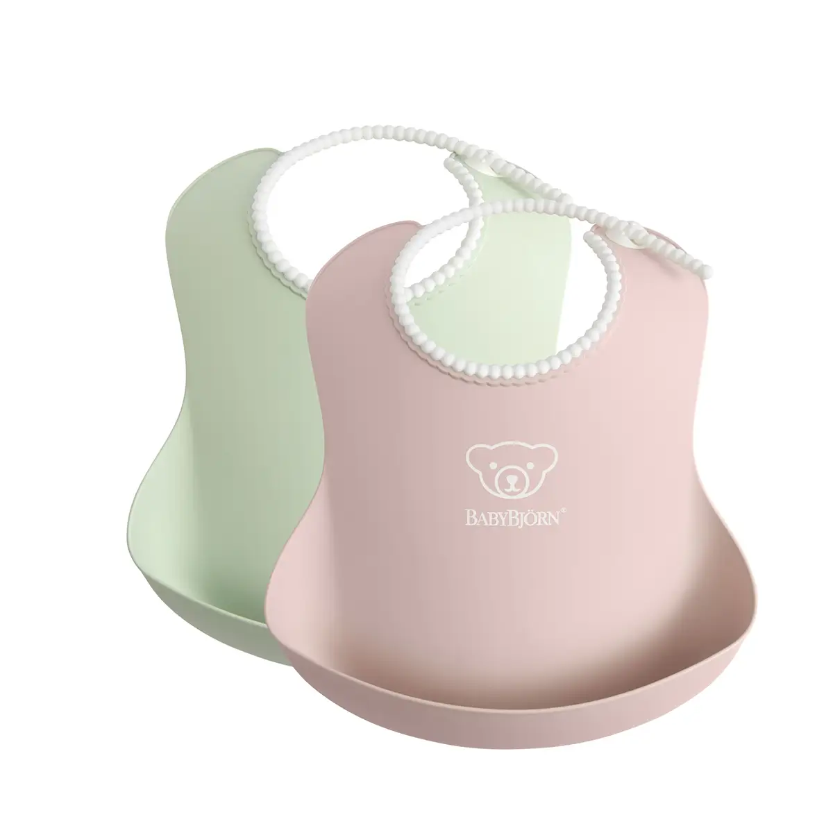 BabyBjorn Baby Bib (Powder Green/Powder Pink 2pcs