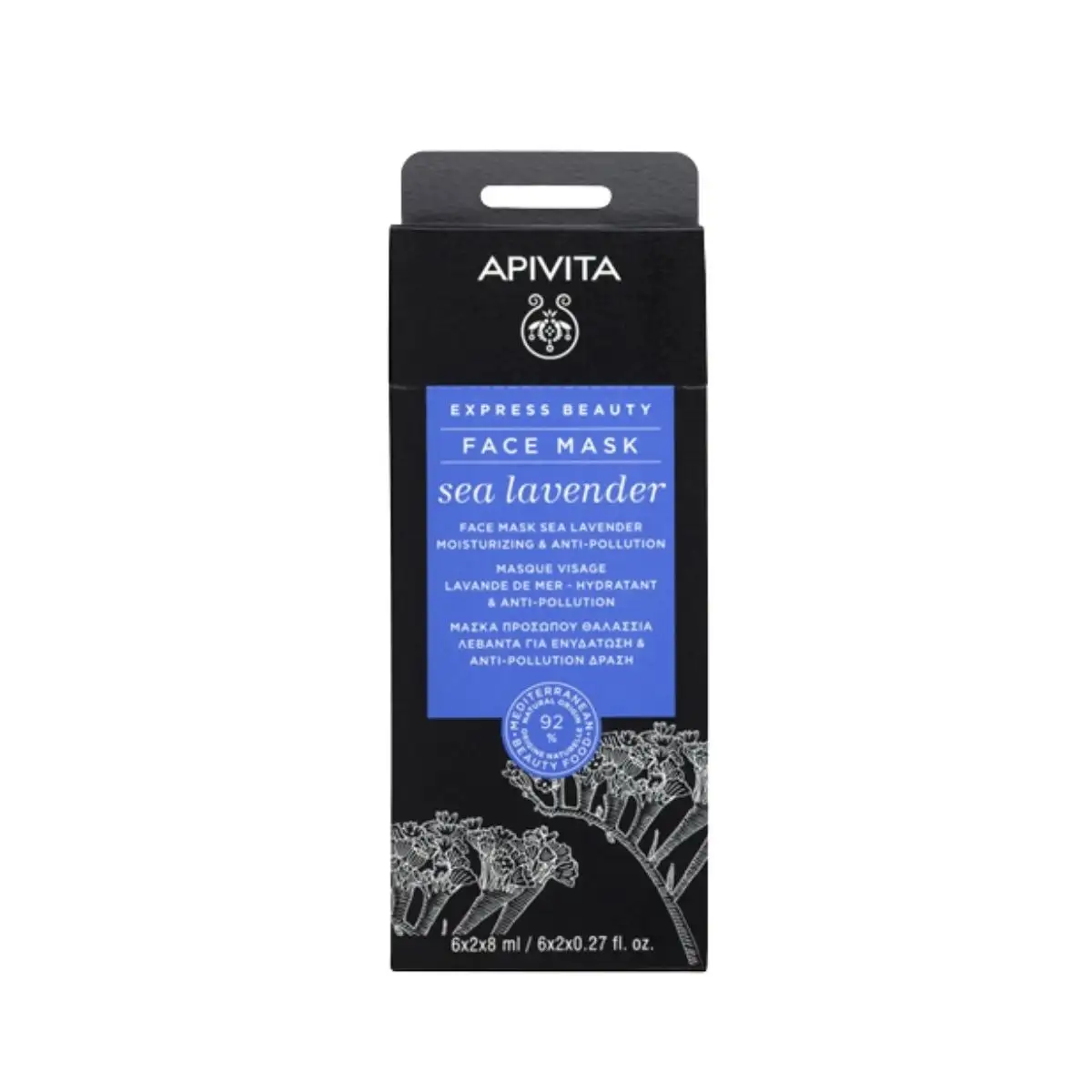 APIVITA Moisturizing & Anti-Pollution Face Mask with Sea Lavender 8ml x 12pcs