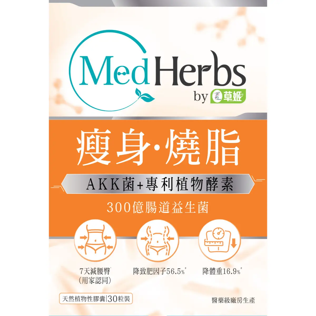 MedHerbs Weight Management Medical Probiotics 30 Capsules