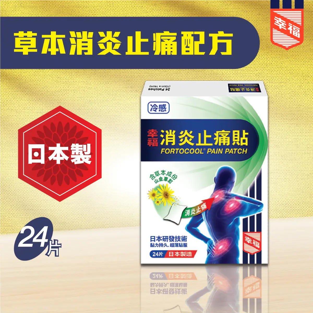 幸福消炎止痛貼24片裝