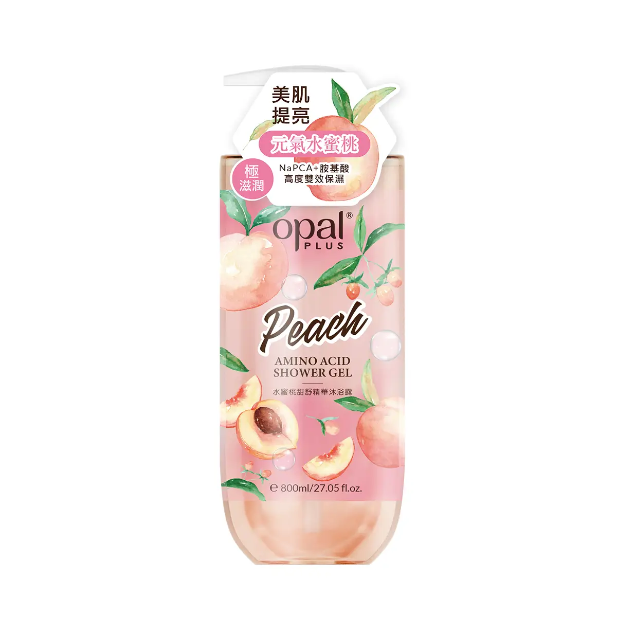 Opal Plus Peach Amino Acid Shower Gel 800ml