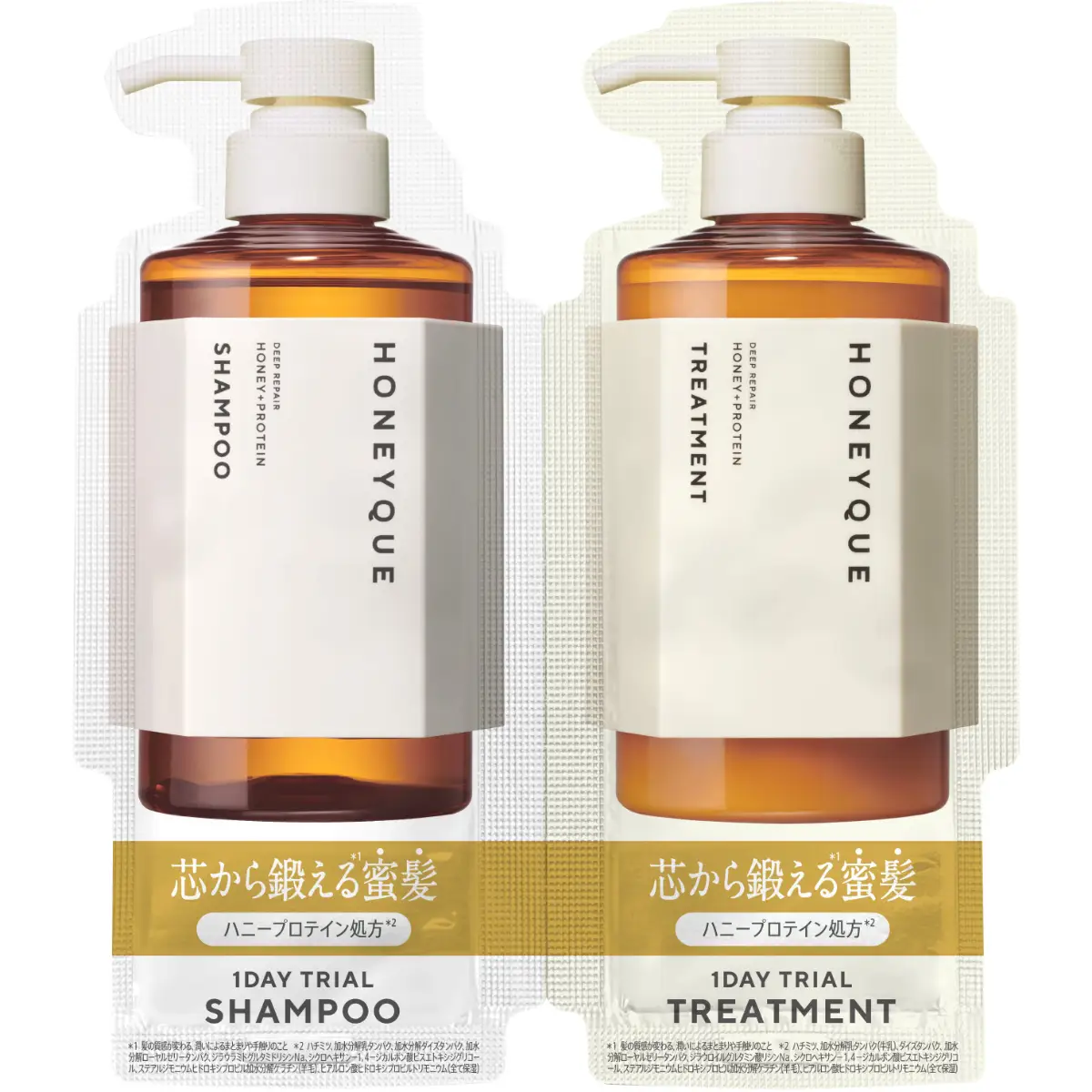Honeyque Deep Repair Honey + Protein 1 Day Trial (Shampoo 10ml + Treatment 10ml)