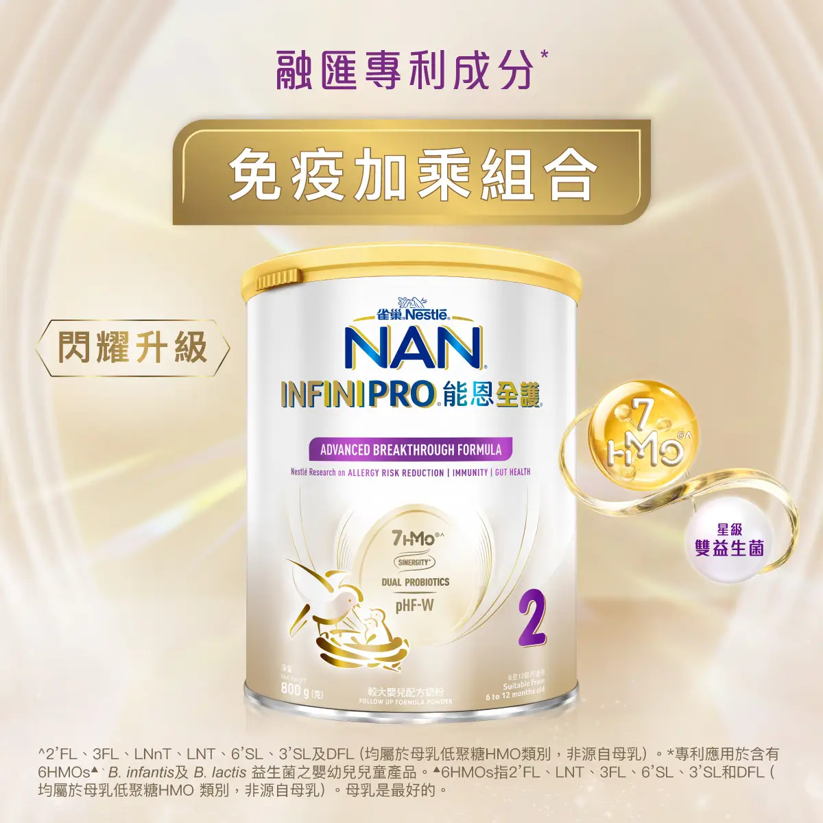 Nestle NAN INFINI雀巢能恩全護2號配方 800克