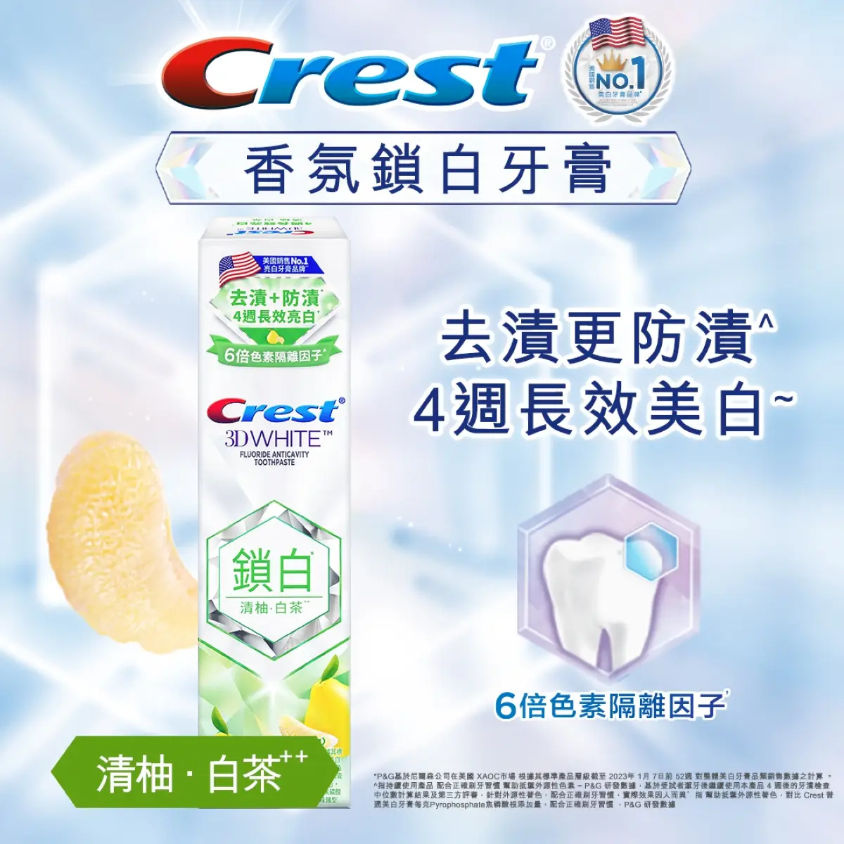 CREST 香氛鎖白清柚白茶