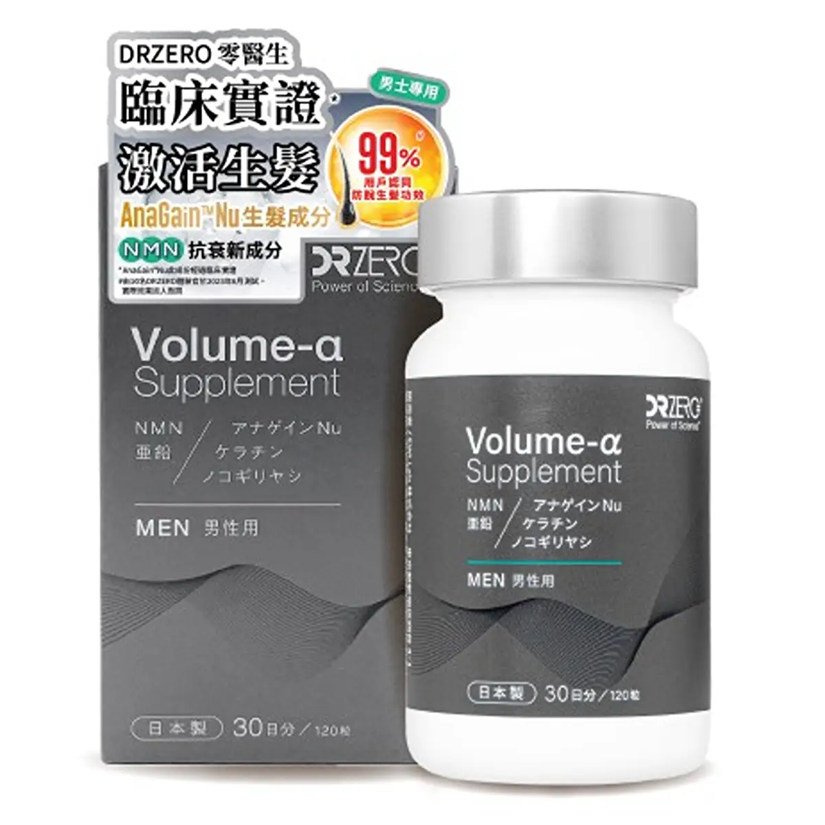 DR ZERO Anti-Aging Hair Growth Formula for Men 120pcs