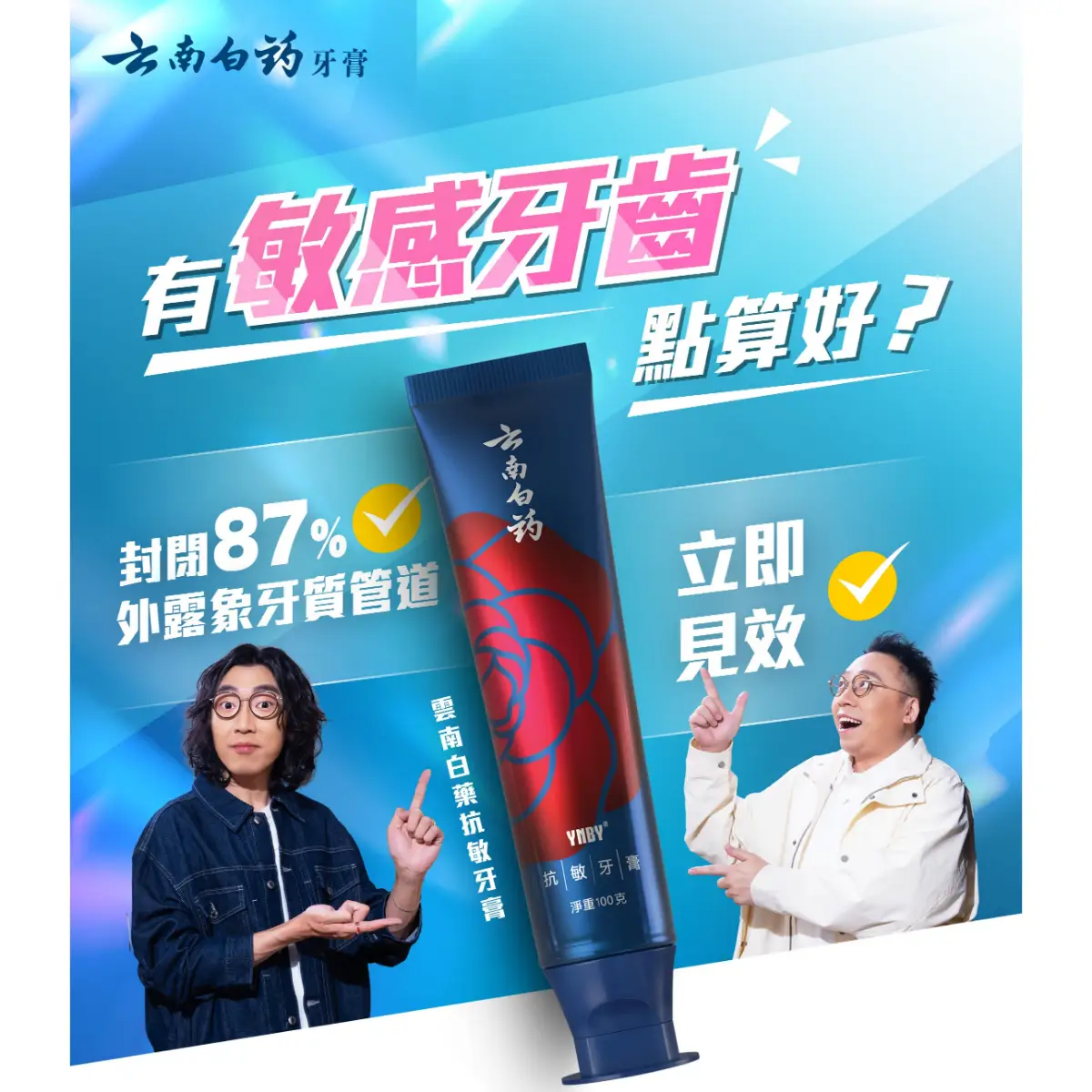 Yunnan Baiyao雲南白藥雙效抗敏牙膏100克