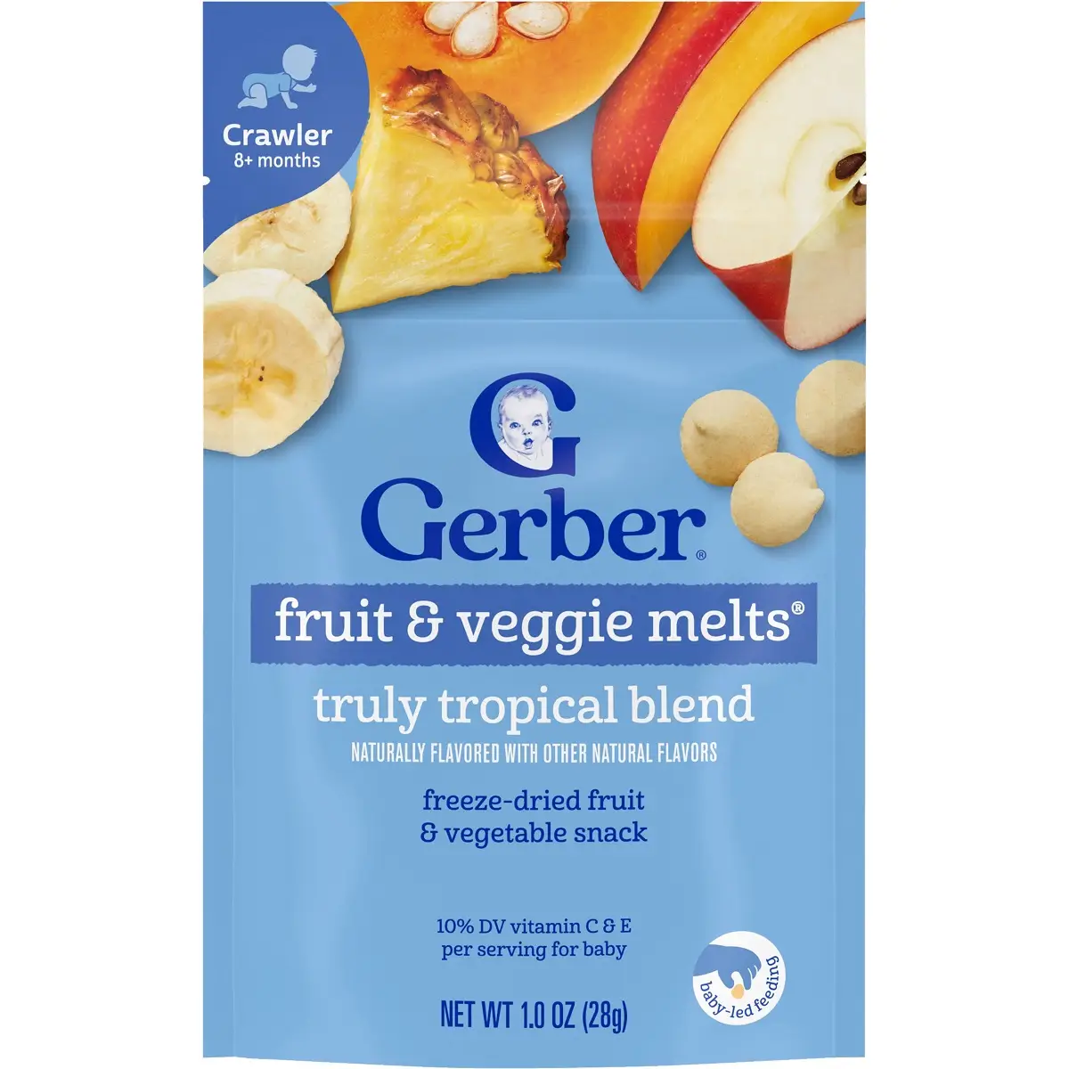 Gerber Fruit & Veggie Melts - Truly Tropical Blend 28g
