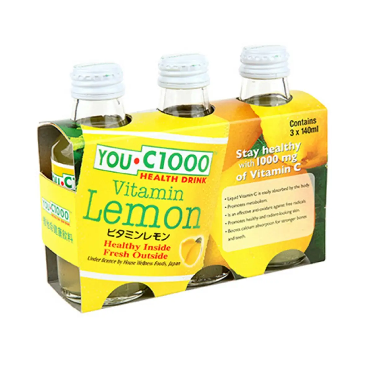 UC1000維他命檸檬味飲料 140毫升 x 3支