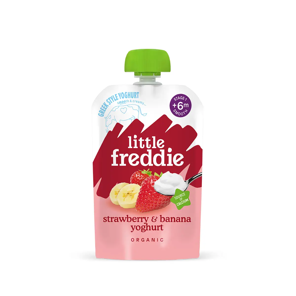 Little Freddie Organic Strawberry & Banana Greek Style Yoghurt 100g