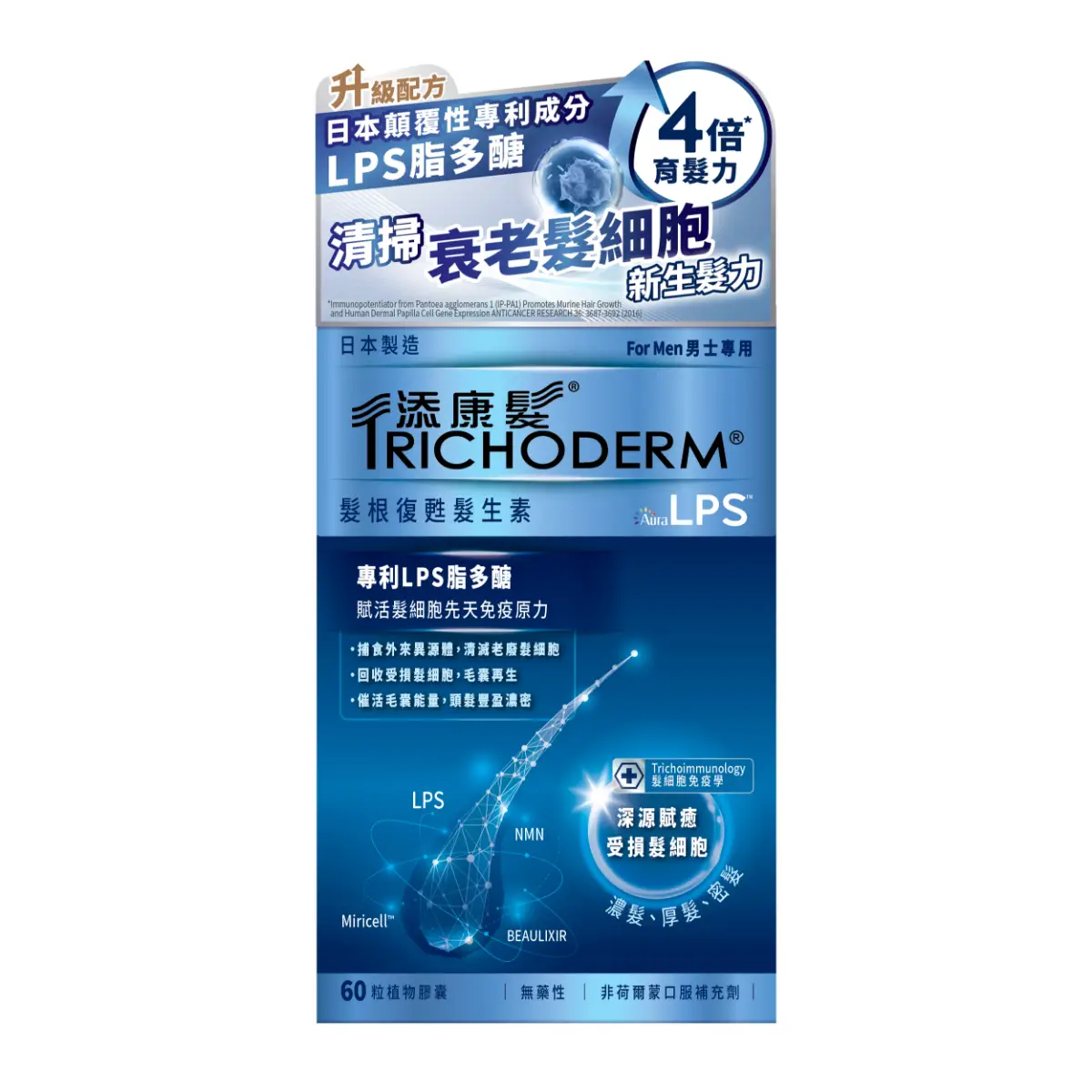 Trichoderm X AuraLPS Intensive Anti-Hair Oral Supplement (Men) 60 Capsules