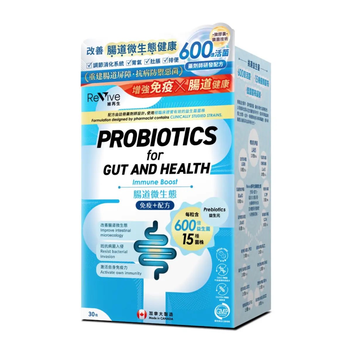 Revive Probiotics for Gut and Health 30 Capsules