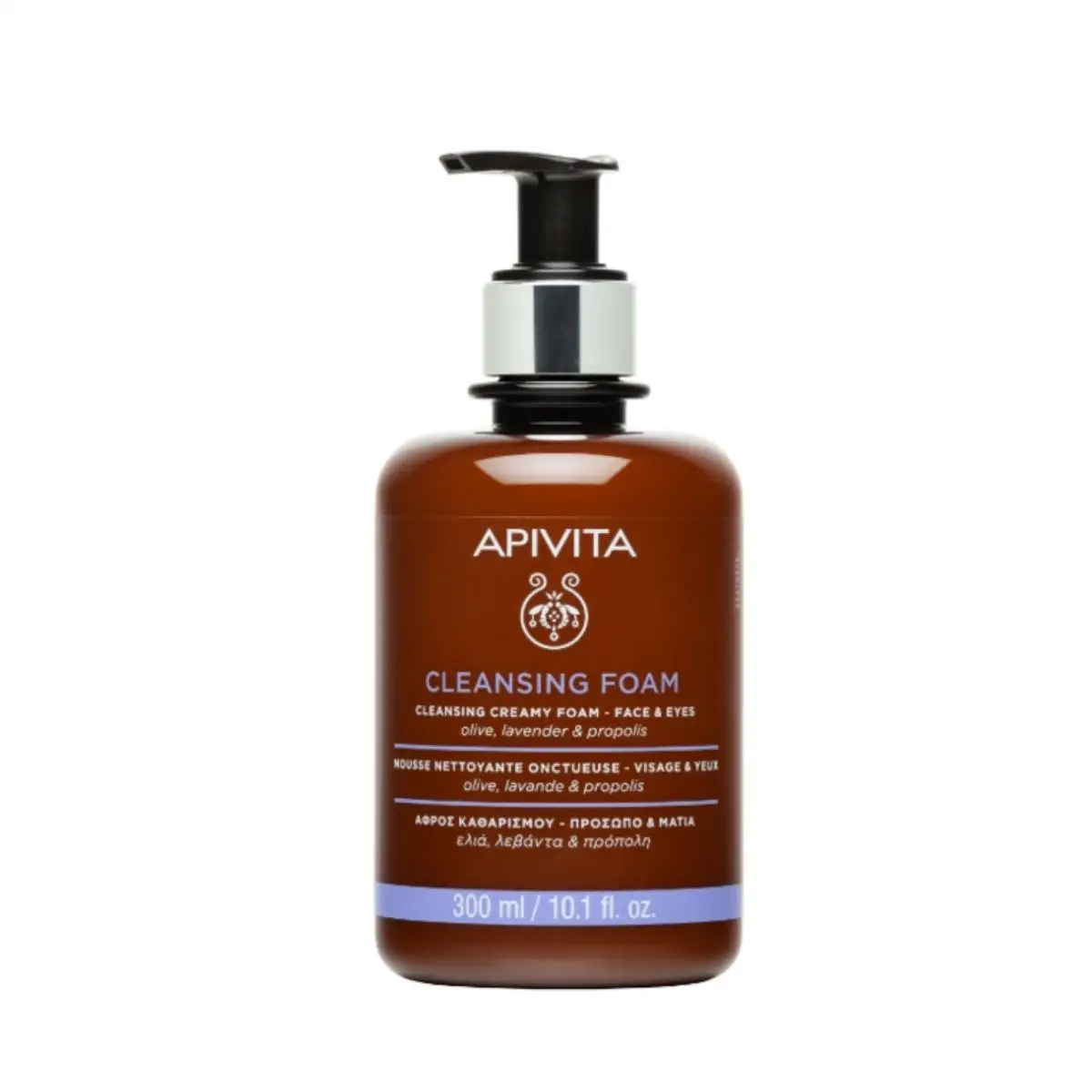 APIVITA Cleansing Foam Face & Eyes with Olive & Lavender 300ml