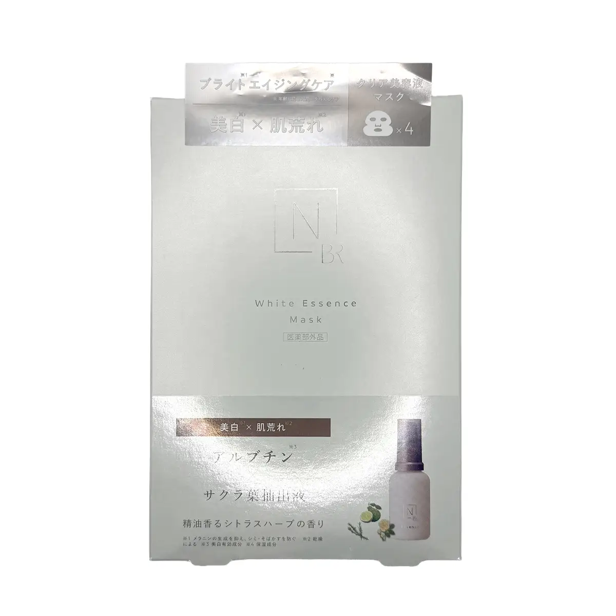 N organic Bright White Melanor Essence Mask 4pcs