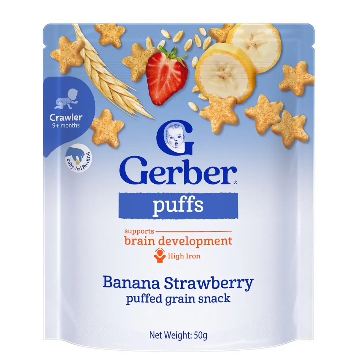 Gerber Banana Strawberry Puff 50g